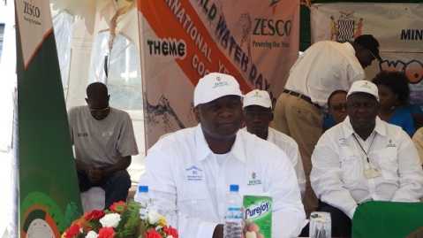 ZESCO managing director Syprian Chitundu concentrates during the commemoration of world water day at Levy junction last Friday