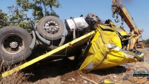 Truck Drivers Cheat death in July 19th accident between Kapiri Mposhi and Copperbelt
