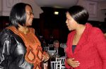 First Lady Dr Christine Kaseba with South African First Lady Tobeka Madiba Zuma (r) during the World Cancer Leaders Summit in Cape Town, South Africa on November 19,2013 -Picture by THOMAS NSAMA