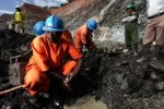 Miners at work at Gemfields Kagem emerald mine near Kitwe, Zambia