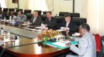 President Michael Sata during a meeting with Guy Ryde,r Director General Of International labour Organization at State house