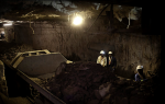 Zambian workers 580 meters below the ground in Luanshya Copper Mine