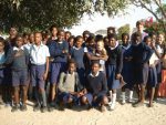 some grade 7 students at the basic school in Sesheke, Zambia