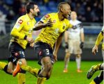 FC Sochaux Zambia's Stoppila Sunzu celebrates his goal