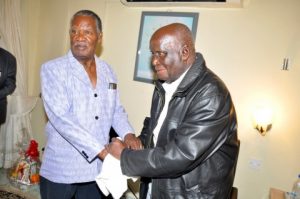 Sata with KK at Lusaka Trust Hospital visiting Dr Kenneth David Kaunda. 1