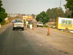 Zambia police road blocks