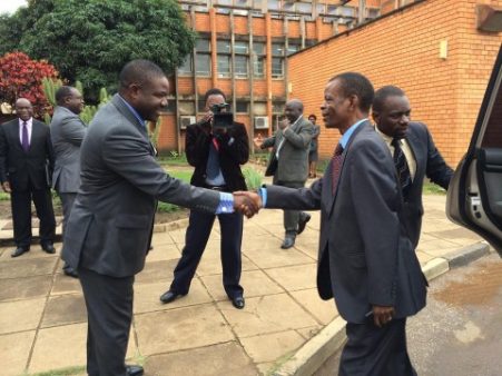 ZNBC DIRECTOR GENERAL CHIBAMBA KANYAMA welcomes INFORMATION AND BROADCASTING MINISTER DR.JOSEPH KATEMA TO ZNBC
