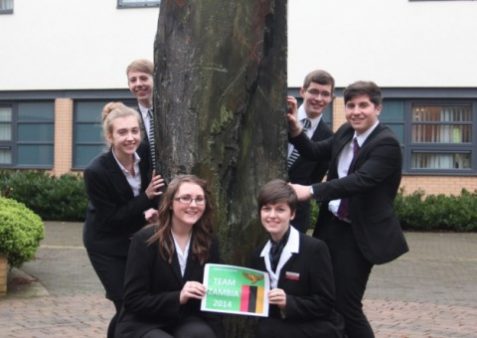 Pictured are Trinity Academy students (L-R, clockwise from top left) Matthew Elwood, James Quean, Dale Smith, Abbie Tomlinson, Nikita Watkins and Madeline Peacock who are heading to Zambia this summer