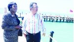 WORLD of Wonders Resort Hotels vice-president TAYFUN TURANLIOGLU shows Zambia’s Ambassador to Turkey Miriam Mulenga beaches that form part of the resort estates, which attract 11 million tourists annually.