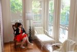 Kate Kelly, founder of Ordain Women, checks messages of support and requests for interviews during a quiet moment at a bed and breakfast near the Church of Jesus Christ of Latter-day Saints in Salt Lake City