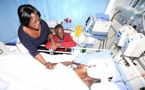 Sata in South Africa visiting his son Kazimu at Milpark Hospital