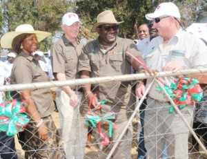 3 from l to r_ Zambia Diary Association President Mirriam Mazimba, Zanaco CEO Bruce Dick, Minister of Agriculture Wylbur Simuusa and ZNFU Vice President Graham Rae