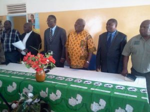 Minister of Health and Northern Province Minister Freedom Sikazwe at Chilubula Mission Rural Health Center in Kasama District