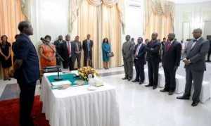Acting President Ngosa Simbyakula has sworn in five Permanent Secretaries who were recently appointed by President Edgar Lungu.
