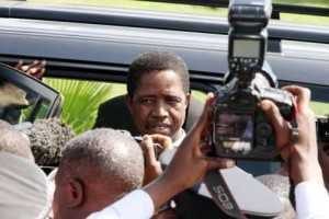 President Edgar Chagwa Lungu at Chawama Basic school on March 10,2015