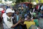 President Edgar Chagwa Lungu (left) greets people at Kakumbi Shopping Centrer in Mfuwe on Saturday,February 7,2015.PICTURE BY SALIM HENRY:STATE HOUSE