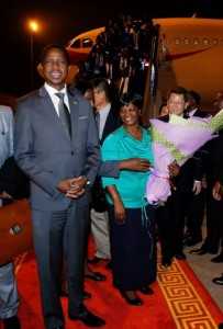 President Edgar Chagwa Lungu has arrived in Shenzhen, China aboard Hainan airlines on continued State Visit on March 31, 2015. The plane carrying the President touched down at Shenzhen Airport at 20:53 hours ( China Time) -Pictures by THOMAS NSAMA AND EDDIE MWANALEZA