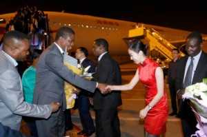 President Edgar Chagwa Lungu has arrived in Shenzhen, China aboard Hainan airlines on continued State Visit on March 31, 2015. The plane carrying the President touched down at Shenzhen Airport at 20:53 hours ( China Time) -Pictures by THOMAS NSAMA AND EDDIE MWANALEZA