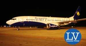 Rwandair made its maiden flight in Lusaka: Zambia when it landed at Kenneth Kaunda International Airport on 27th March 2015 - Photo Credit Jean Mandela - Lusakavoice.com