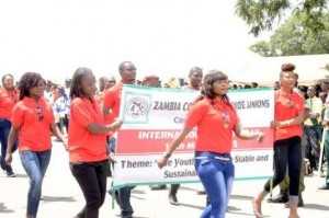 ZCTU at Youth Day Celebrations at the Freedom Statue in Lusaka on March 12,2015