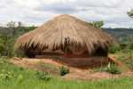 grass thatched house in Mununshi village of Mwansabombwe district in Luapula province.