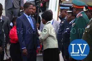 Edgar lungu's Arrival from China, weolcome by Military , defence etc - Photo Credit Jean Mandela - Lusakavoice.com
