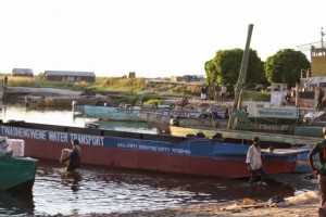 Many of the communities upstream are resupplied through boats like these. They're long, somehow held together by multi-year old welds, and loaded down with tons and tons of supplies.