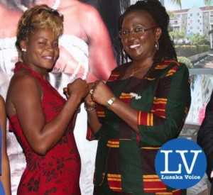 Esther Phiri and Minister Emerine Kabanshi - Photo Credit Jean Mandela - Lusakavoice.com