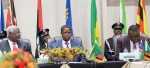 President Edgar Chagwa Lungu his Sierra Leone Counterpart Ernest Koroma and Namibia’s President Hage Geingob after the official opening of the African AU Committee of Ten Heads of State Summit