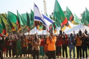 Prayer at Show grounds - Reverend Sunday Sinyangwe and his group!
