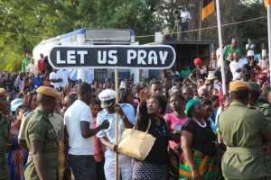 Prayer at Show grounds