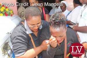 Lusaka residents, parish mates, work mates, friends paying last respect.