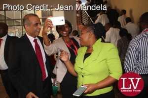Bharti Airtel CEO and Chairman Sunil Bharti Mittal addressing the staff of the Airtel Networks Zambia Plc Staff at the head office (Manda Hill).