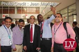 Bharti Airtel CEO and Chairman Sunil Bharti Mittal addressing the staff of the Airtel Networks Zambia Plc Staff at the head office (Manda Hill).