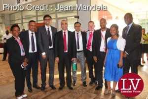 Bharti Airtel CEO and Chairman Sunil Bharti Mittal addressing the staff of the Airtel Networks Zambia Plc Staff at the head office (Manda Hill).