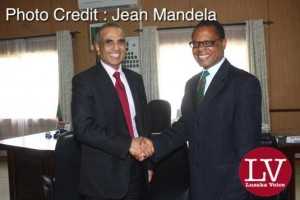 Bharti Airtel CEO and Chairman Sunil Bharti Mittal addressing the staff of the Airtel Networks Zambia Plc Staff at the head office (Manda Hill).