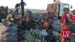 Fisho P Mwale Lusaka Mayor Aspiring Candidate 2016 Elections at the infamous Chunga Landfill