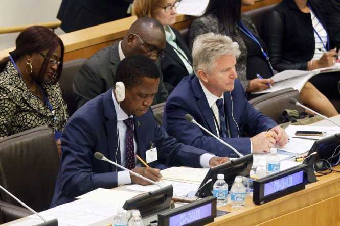 President Edgar Chagwa Lungu (centre)