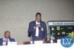 FAZ Treasurer Rix Mweemba addressing the delegates.