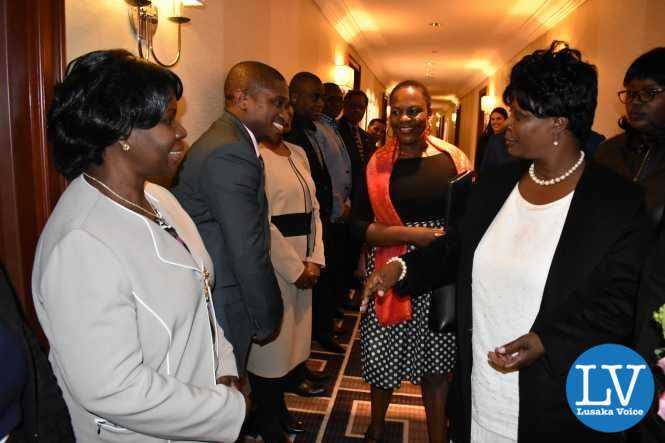 Zambia UN Mission diplomatic Staff welcoming the First Lady Mrs. Esther Lungu to New York on Saturday 11 March, 2017.