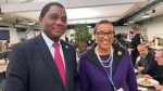 Hichilema with Commonwealth Secretary General, Rt. Hon. Patricia Scotland QC.