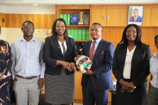 delegations from the National Olympic Committee of Zambia Board and Volleyball Association of Zambia at our office in Lusaka.